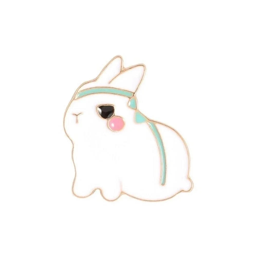 The Untamed White Fat Rabbit Enamel pin
